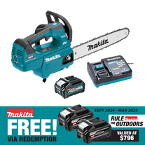 Makita XGT Cordless Chainsaw Brushless Top Handle 350mm/14in 40V 4Ah