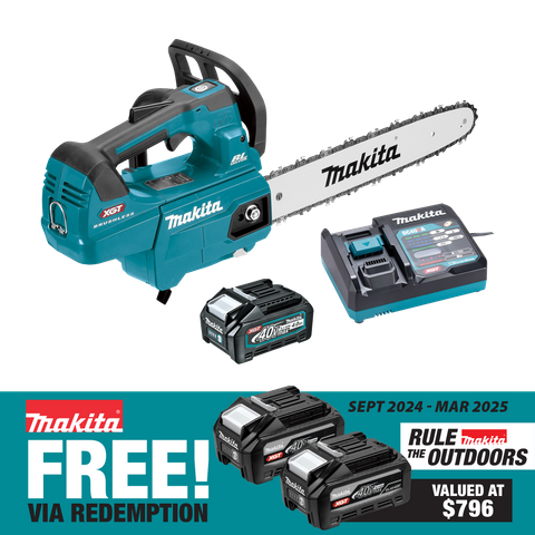 Makita XGT Cordless Chainsaw Brushless Top Handle 350mm/14in 40V 4Ah