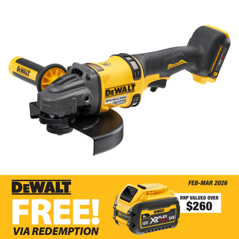 DEWALT FLEXVOLT Cordless Angle Grinder Brushless 180mm 54V - Bare Tool