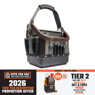 Veto Pro Pac Open Top Tool Bag Medium