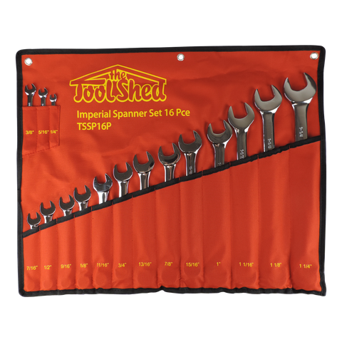 ToolShed Spanner Set R/O 16pc Imperial
