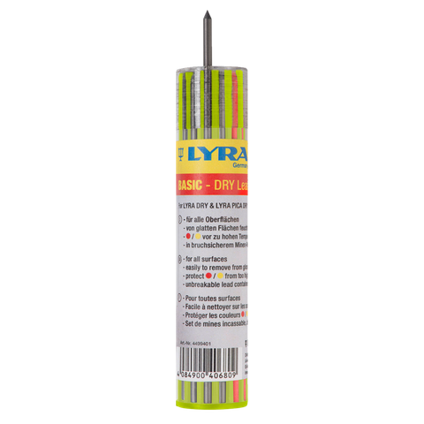 Lyra Dry Profi Construction Pencil Refill Assorted 12pk