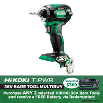 HiKOKI Cordless Impact Driver Triple Hammer 215Nm Brushless 36V - Bare Tool