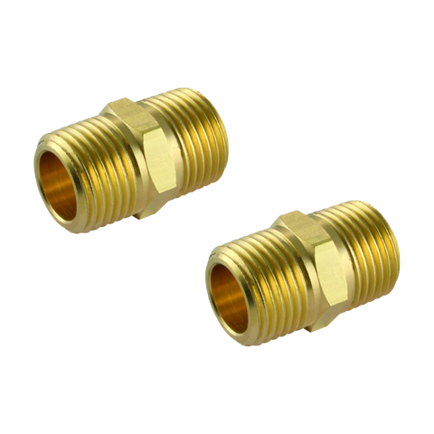 ToolShed Air Hex Nipple Fitting 1/4in BSP 2pk