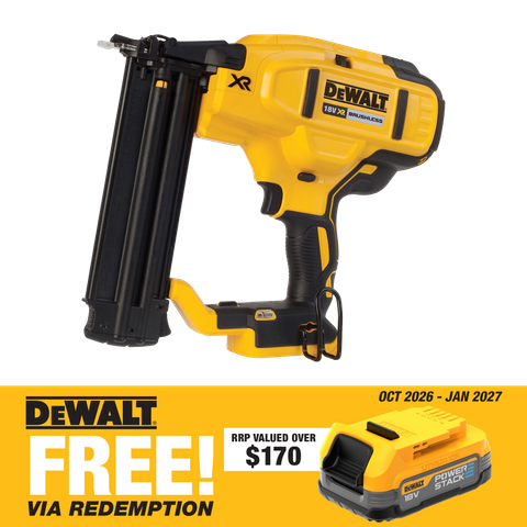 DEWALT Cordless Finish Nailer Brushless 18Ga 18v - Bare Tool