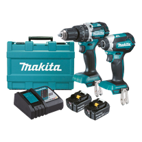 Makita LXT Cordless Hammer Drill & Impact Driver Brushless 18V 5Ah