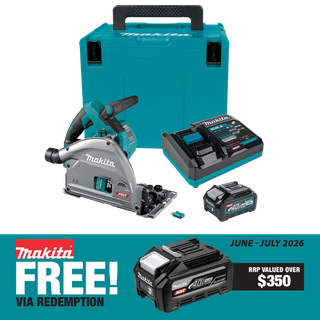 Makita XGT Cordless Plunge Saw Brushless 165mm 40V 4Ah