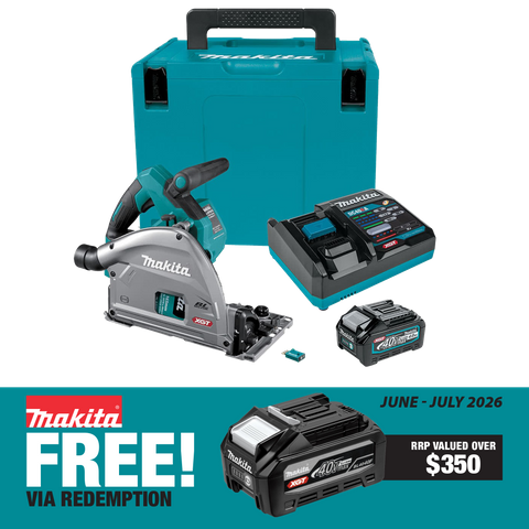 Makita XGT Cordless Plunge Saw Brushless 165mm 40V 4Ah