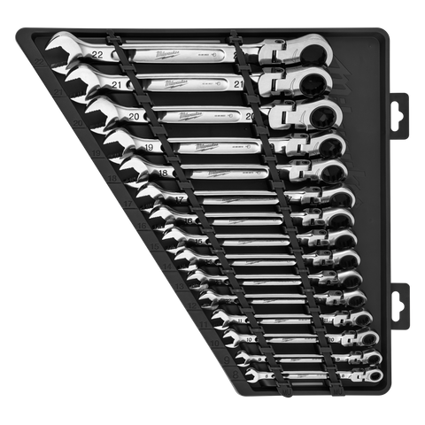 Milwaukee Spanner Set Flex Head 15pc Metric 8-22mm