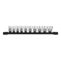 Milwaukee Socket Set 3/8in Dr Metric 10pc on Rail