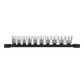 Milwaukee Socket Set 3/8in Dr Metric 10pc on Rail