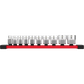 Milwaukee Socket Set 3/8in Dr SAE 10pc on Rail