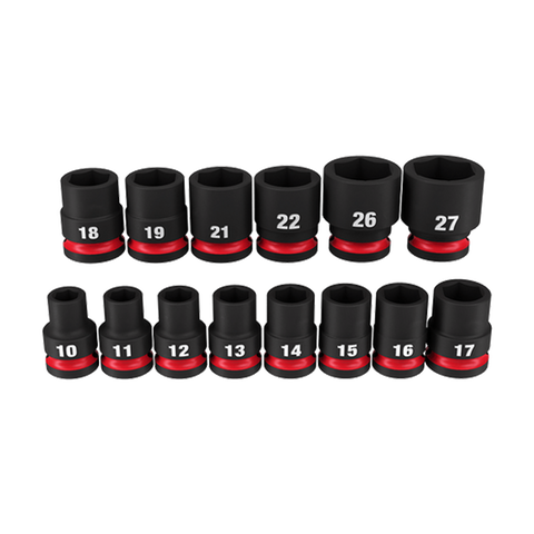 Milwaukee Shockwave Impact Socket Set 1/2in Dr 14pc