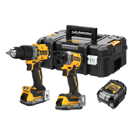 DeWalt Cordless Hammer Drill & Impact Driver Brushless 18V with 1.7Ah POWERSTACK