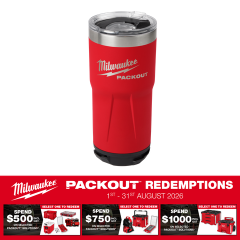 Milwaukee PACKOUT Red Tumbler 20oz/590ml