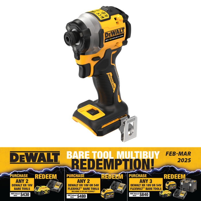 DeWalt Cordless Impact Driver Brushless 3 Speed 18V Bare Tool