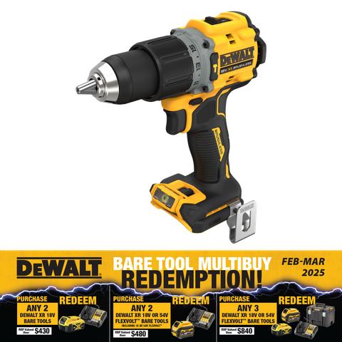 DeWalt Cordless Hammer Drill Compact Brushless 18v - Bare Tool