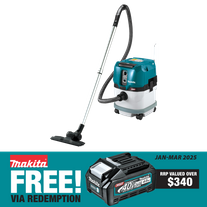 Makita XGT Cordless Vacuum Cleaner Brushless Wet/Dry 15L 40v - Bare Tool