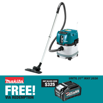 Makita XGT Cordless Vacuum Cleaner Brushless Wet/Dry 15L 40v - Bare Tool