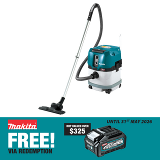 Makita XGT Cordless Vacuum Cleaner Brushless Wet/Dry 15L 40v - Bare Tool