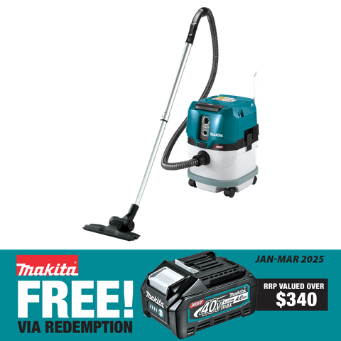 Makita XGT Cordless Vacuum Cleaner Brushless Wet/Dry 15L 40v - Bare Tool