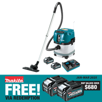 Makita XGT Cordless Vacuum Cleaner Brushless Wet/Dry 15L 40v 4Ah