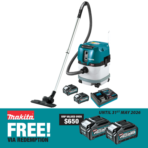 Makita XGT Cordless Vacuum Cleaner Brushless Wet/Dry 15L 40v 4Ah