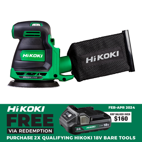 HiKOKI Cordless Sander Brushless 125mm 18V - Bare Tool