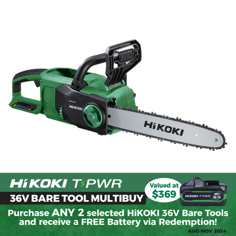 HiKOKI Cordless Chainsaw Brushless 350mm 36v - Bare Tool