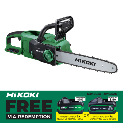 HiKOKI Cordless Chainsaw Brushless 350mm 36v - Bare Tool