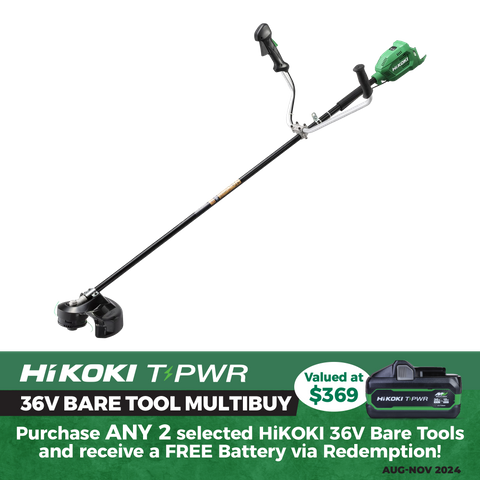 HiKOKI Cordless Line Trimmer Bike Handle 36v - Bare Tool