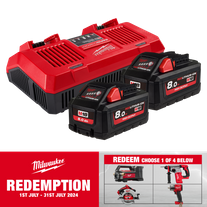 Milwaukee M18 High Output Starter Pack Dual Charger 18V 8Ah