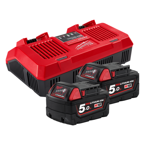 Milwaukee M18 Starter Pack Dual Charger 18V 5Ah