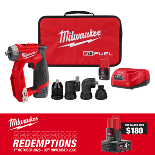 Milwaukee M12 FUEL Cordless Installation Drill/Driver Kit 12V 2Ah