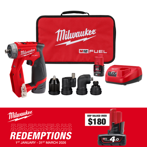 Milwaukee M12 FUEL Cordless Installation Drill/Driver Kit 12V 2Ah