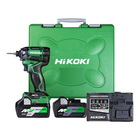 HiKOKI Cordless Impact Driver Triple Hammer 215Nm Brushless 36v Kit