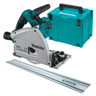 Makita Cordless Plunge Saw AWS 165mm 36v Bare Tool with 1.4m Rail