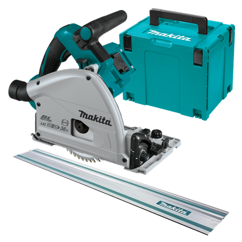 Makita LXT Cordless Plunge Saw AWS 165mm 36V - Bare Tool  with 1.4m Rail