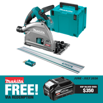 Makita XGT Cordless Plunge Saw 165mm 40V - Bare Tool with 1.4m Rail