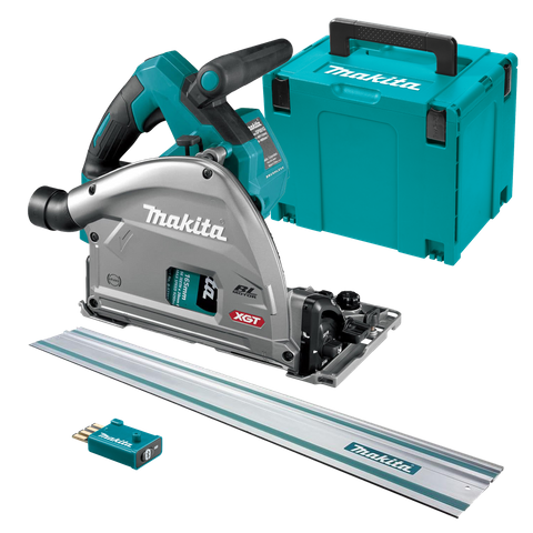 Makita XGT Cordless Plunge Saw 165mm 40V - Bare Tool with 1.4m Rail