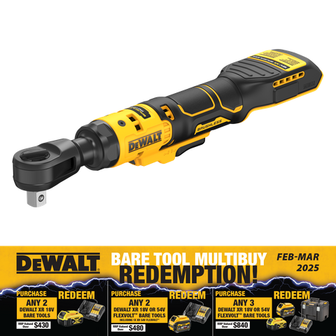 DeWalt Cordless Ratchet Brushless 1/2in Dr 18v - Bare Tool