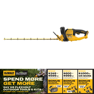 DeWalt Cordless Hedge Trimmer Brushless 650mm 54V - Bare Tool