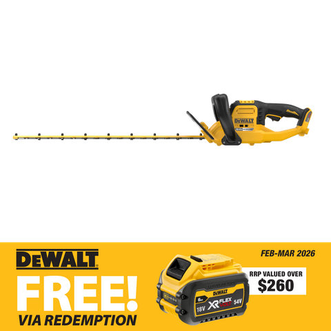 DEWALT FLEXVOLT Cordless Hedge Trimmer Brushless 650mm 54V - Bare Tool NO CARTON