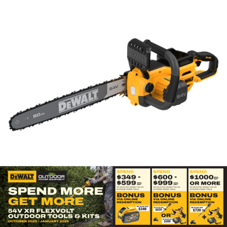 DeWalt Cordless Chainsaw Brushless 50cm/20in 54V - Bare Tool