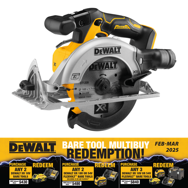 DeWalt Cordless Circular Saw Brushless 165mm 18V Bare Tool