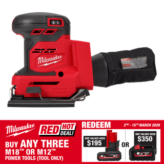 Milwaukee M18 Cordless Sander 1/4 Sheet 18V - Bare Tool