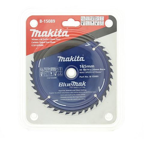 Makita BlueMak Saw Blade TCT 165mm x 24T
