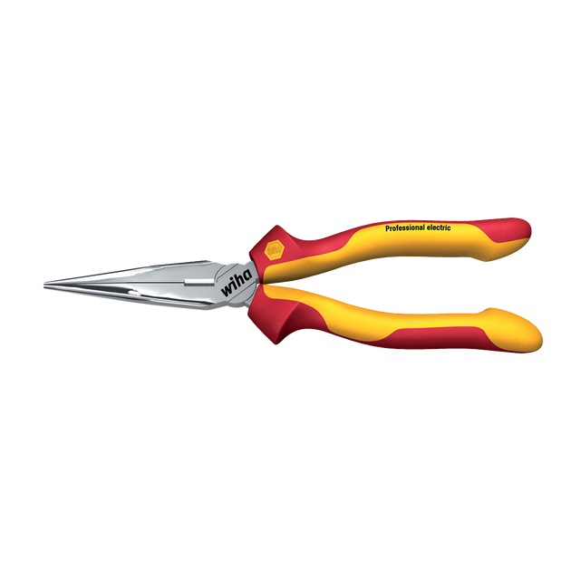 Wiha Industrial Insulated 6.3-in Insulated Electrical Long Nose Pliers