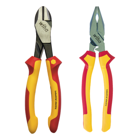 Wiha Combination and Diagonal Plier Set 1000V VDE