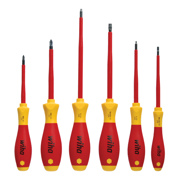 Buy Wiha Screwdriver Set Electrical 1000V VDE 6pc Slot/Pozi/Sq online in New Zealand The ToolShed